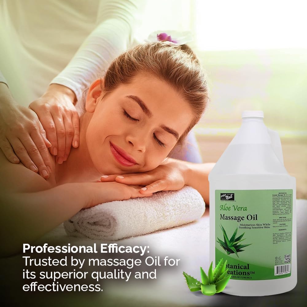 PRO NAIL - Aloe Vera Massage Oil, 128 Oz - Relax Muscles &amp; Repair Skin