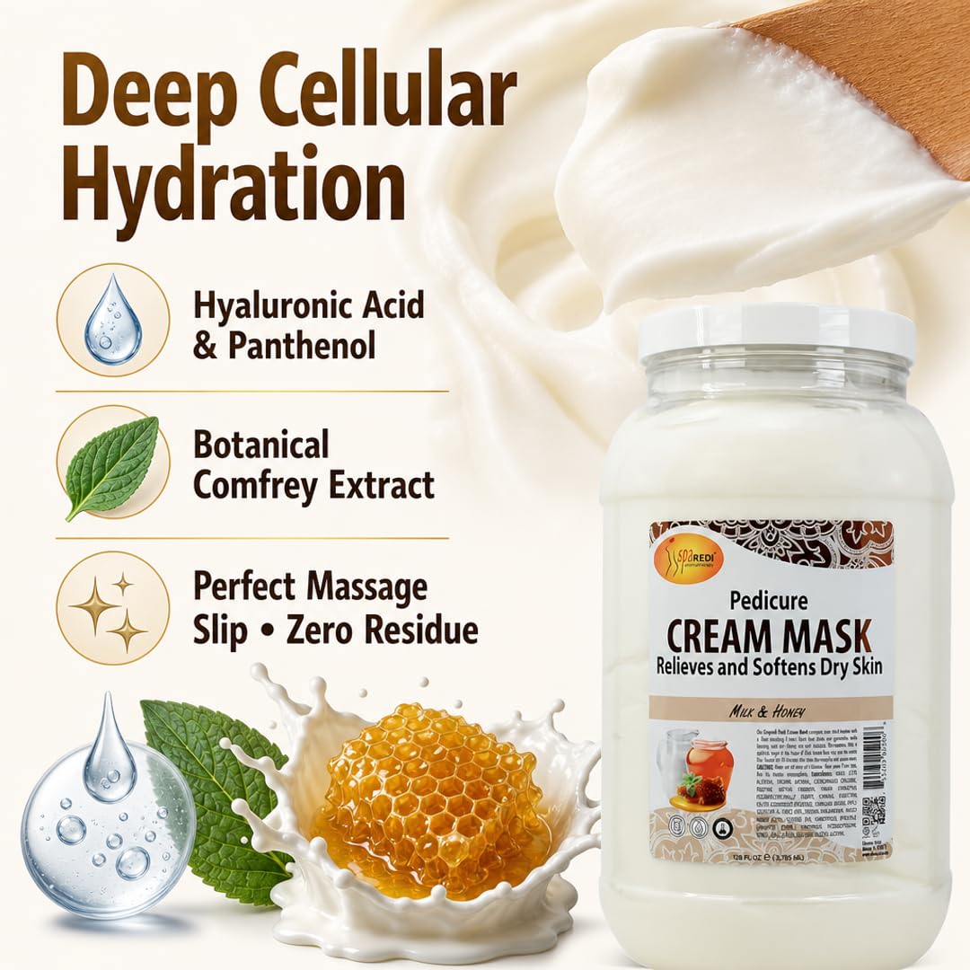 SPA REDI Body &amp; Foot Cream Mask - Hydrating &amp; Refreshing for Tired Skin