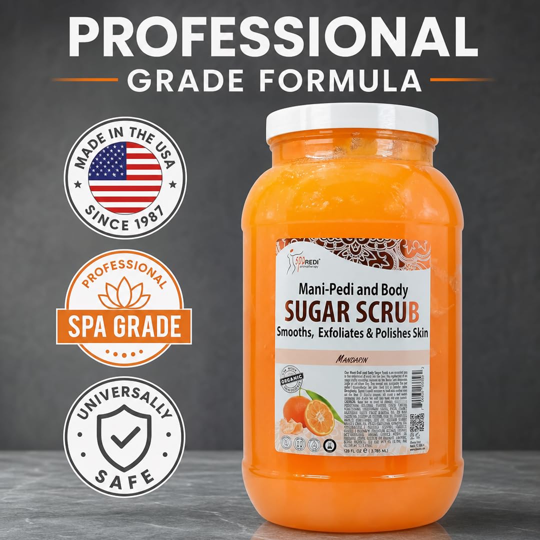 SPA REDI Sugar Body Scrub - Exfoliating &amp; Moisturizing for Smooth, Fresh Skin