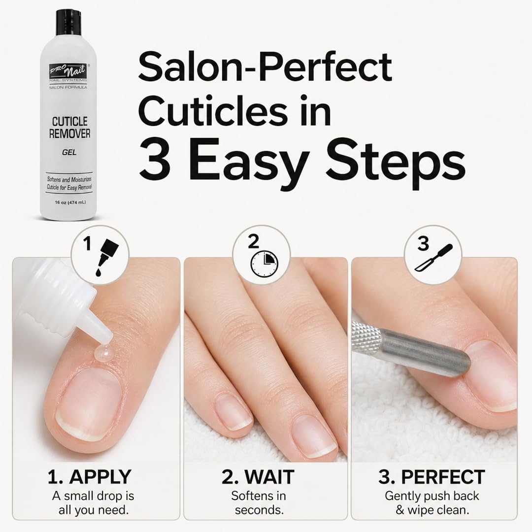 PRO NAIL Cuticle Remover Gel 16 oz for softening and moisturizing