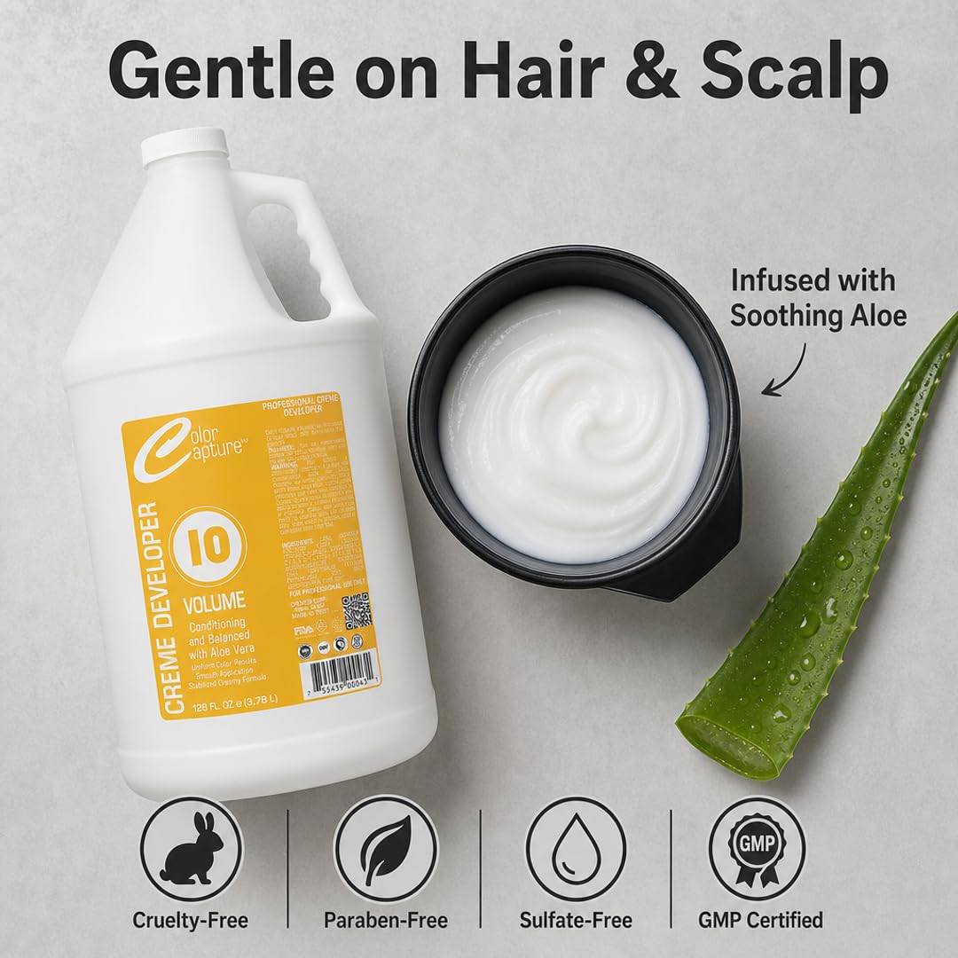 COLOR CAPTURE - Cream Developer, Hair Color Enhancer - Provides Consistent, Vibrant Results for Professional Coloring