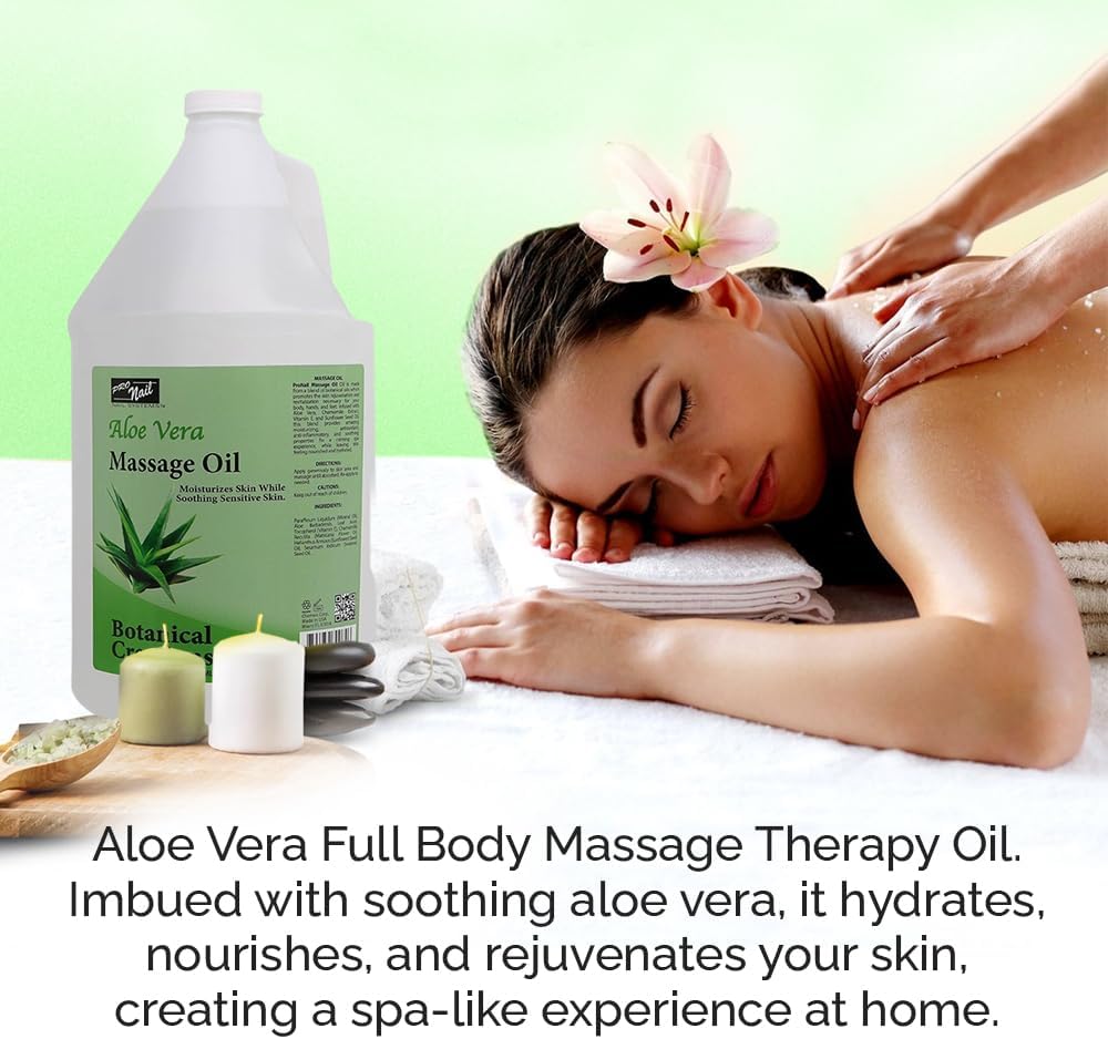 PRO NAIL - Aloe Vera Massage Oil, 128 Oz - Relax Muscles &amp; Repair Skin