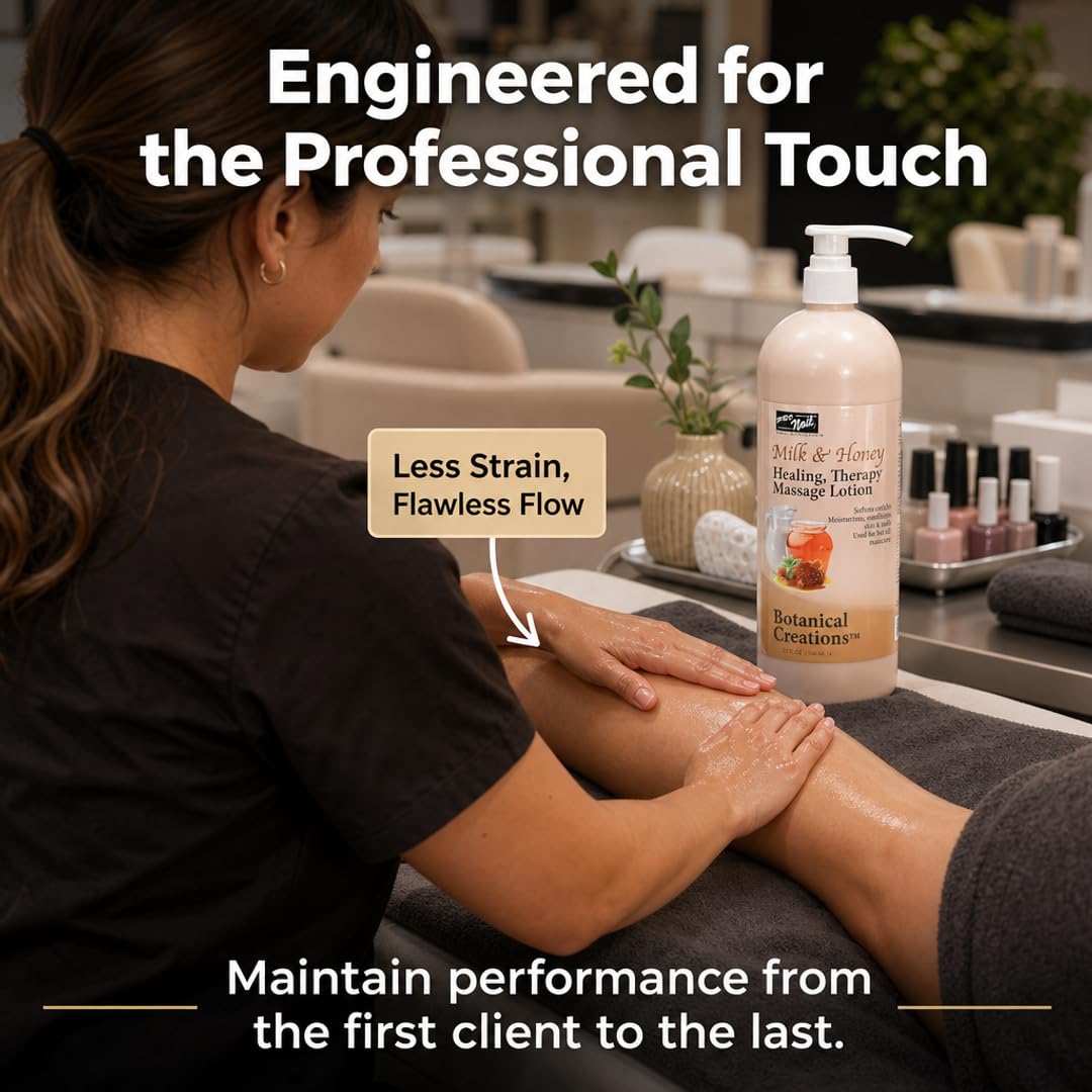 PRO NAIL Healing Therapy Massage Lotion - Nourishes &amp; Moisturizes Skin, Perfect for Pedicure, Manicure &amp; Body Care