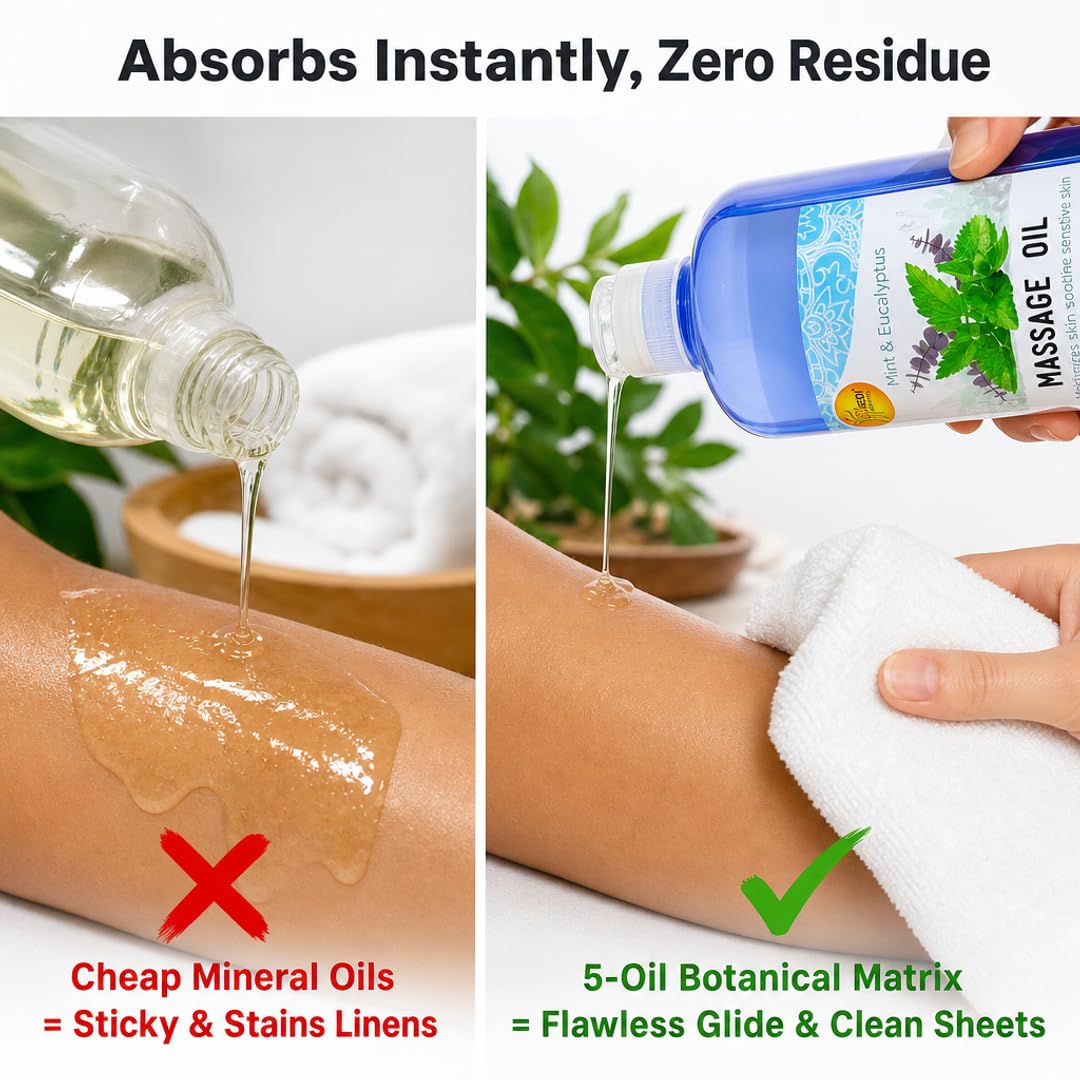 SPA REDI Massage Oil - Soothing Relief for Sore Muscles &amp; Hydrated Skin