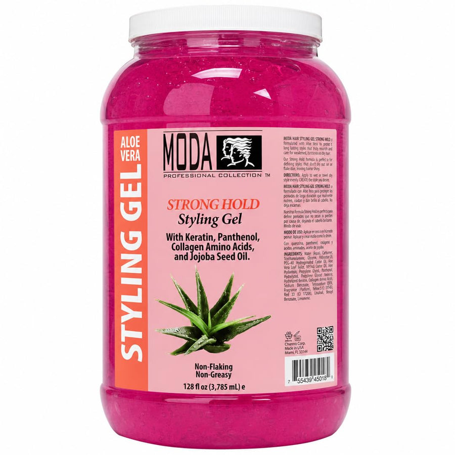 MODA Regular Hold Styling Gel – Nourishes & Repairs with Glycerin, Keratin, Panthenol, Collagen & Vitamin E – Long-Lasting Flexible Hold for All Hair Types
