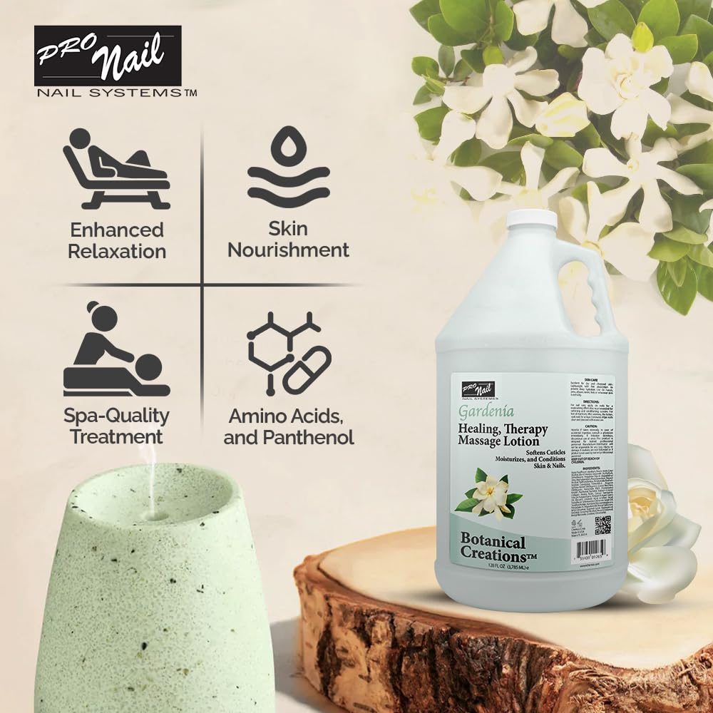 PRO NAIL Healing Therapy Massage Lotion - Nourishes &amp; Moisturizes Skin, Perfect for Pedicure, Manicure &amp; Body Care