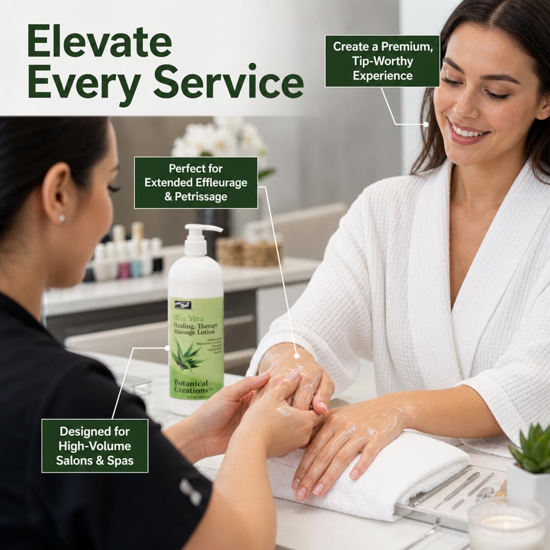 PRO NAIL Healing Therapy Massage Lotion - Nourishes &amp; Moisturizes Skin, Perfect for Pedicure, Manicure &amp; Body Care