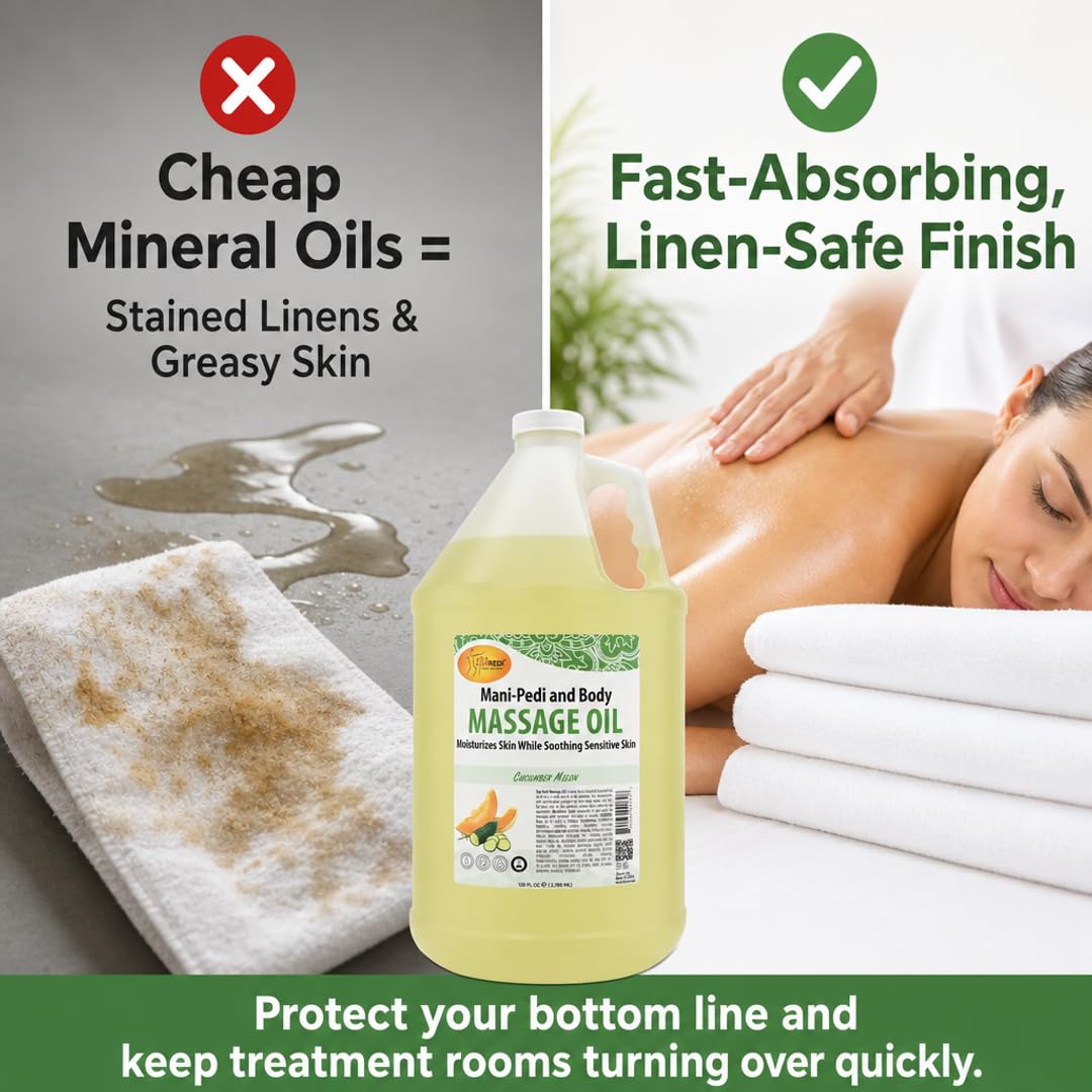 SPA REDI Massage Oil - Soothing Relief for Sore Muscles &amp; Hydrated Skin