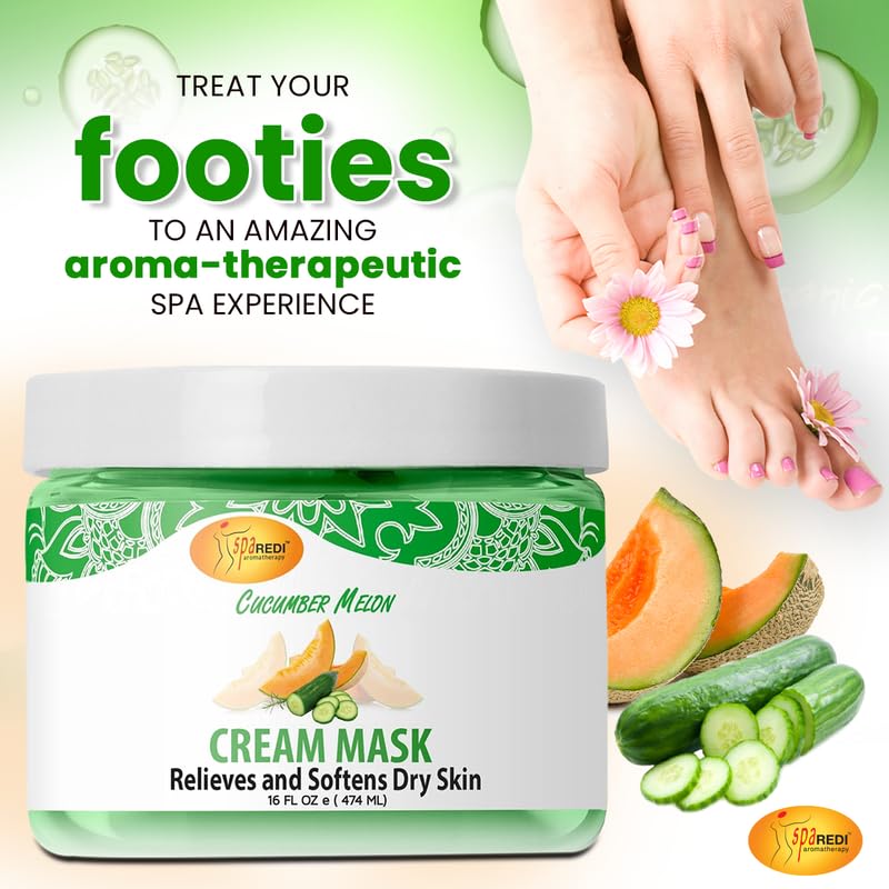 SPA REDI Body &amp; Foot Cream Mask - Hydrating &amp; Refreshing for Tired Skin