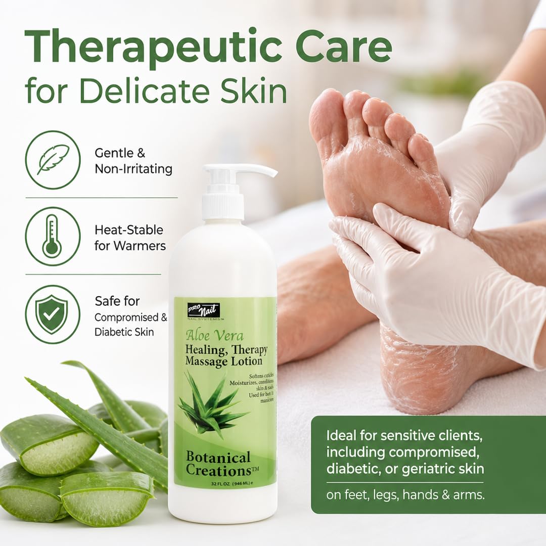 PRO NAIL Healing Therapy Massage Lotion - Nourishes &amp; Moisturizes Skin, Perfect for Pedicure, Manicure &amp; Body Care