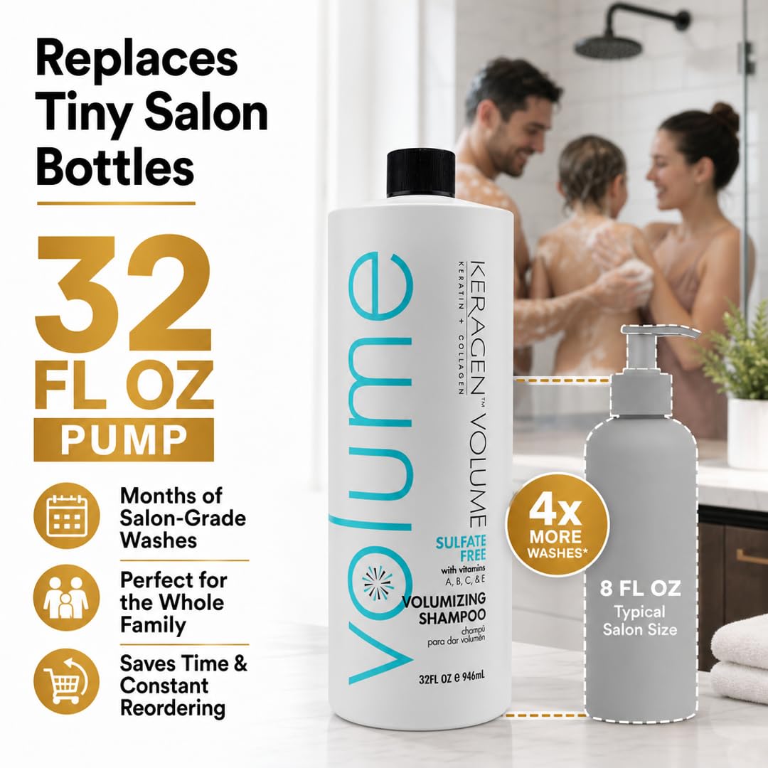 KERAGEN Volumizing Shampoo and Conditioner