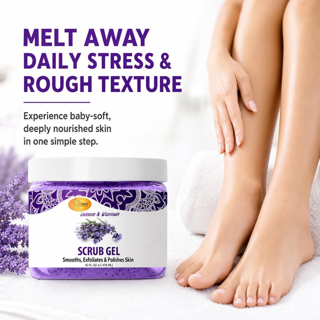SPA REDI Exfoliating Scrub Pumice Gel - Hydrating Body Exfoliator with Hyaluronic Acid - Refresh &amp; Revitalize - Beauty Market Online