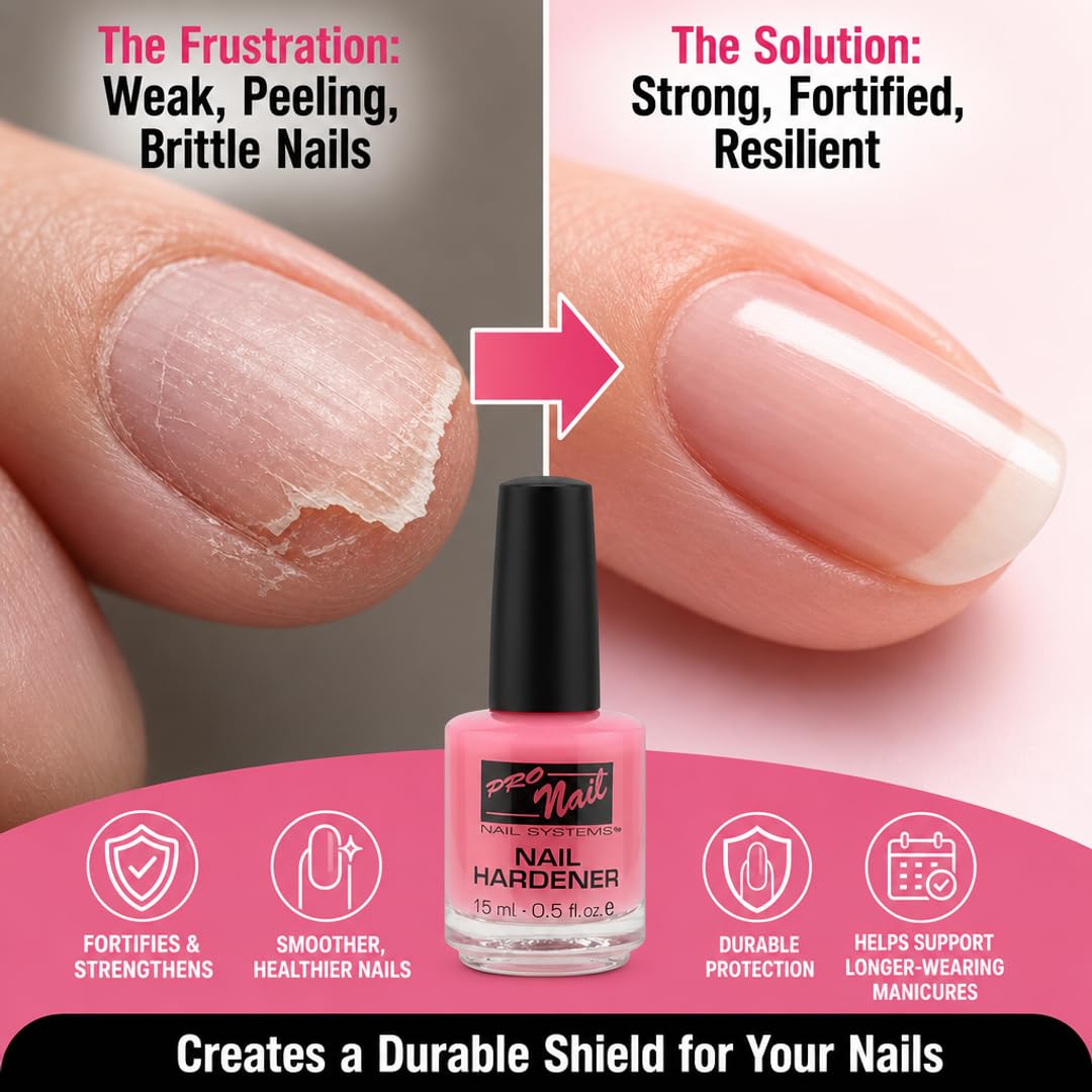 PRO NAIL Nail Hardener - Strengthens &amp; Protects Nails