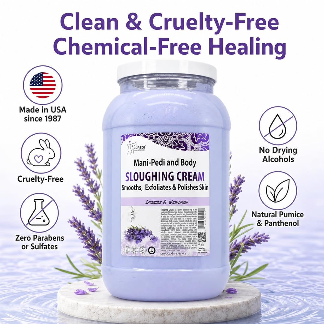 SPA REDI - Foot Cream, Sloughing Lotion - Exfoliating Pedicure Foot Care for Dry Cracked Feet - Beauty Market Online