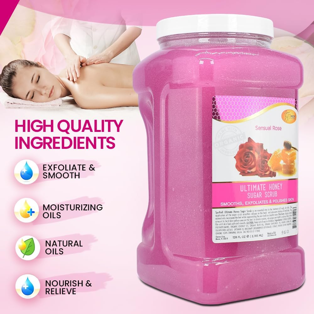 SPA REDI Sugar Body Scrub - Lavender &amp; Wildflower, Exfoliating &amp; Hydrating for Smooth, Glowing Skin - Beauty Market Online