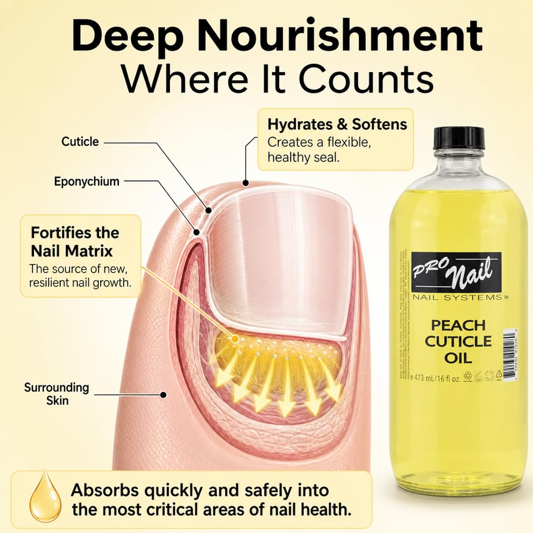 PRO NAIL Cuticle Revitalizing Oil - Strengthens &amp; Moisturizes Nails and Cuticles - Professional Use
