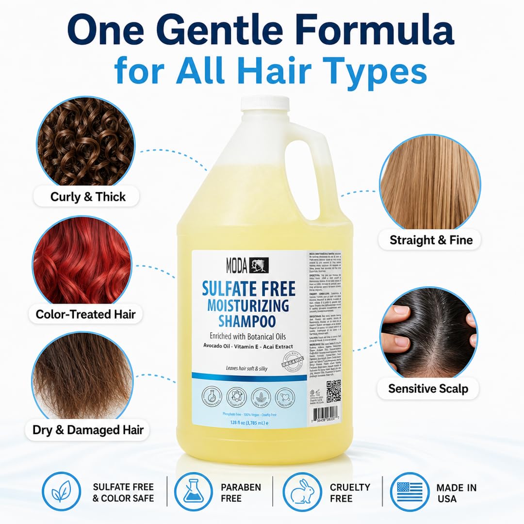 MODA Sulfate-Free Moisturizing Shampoo