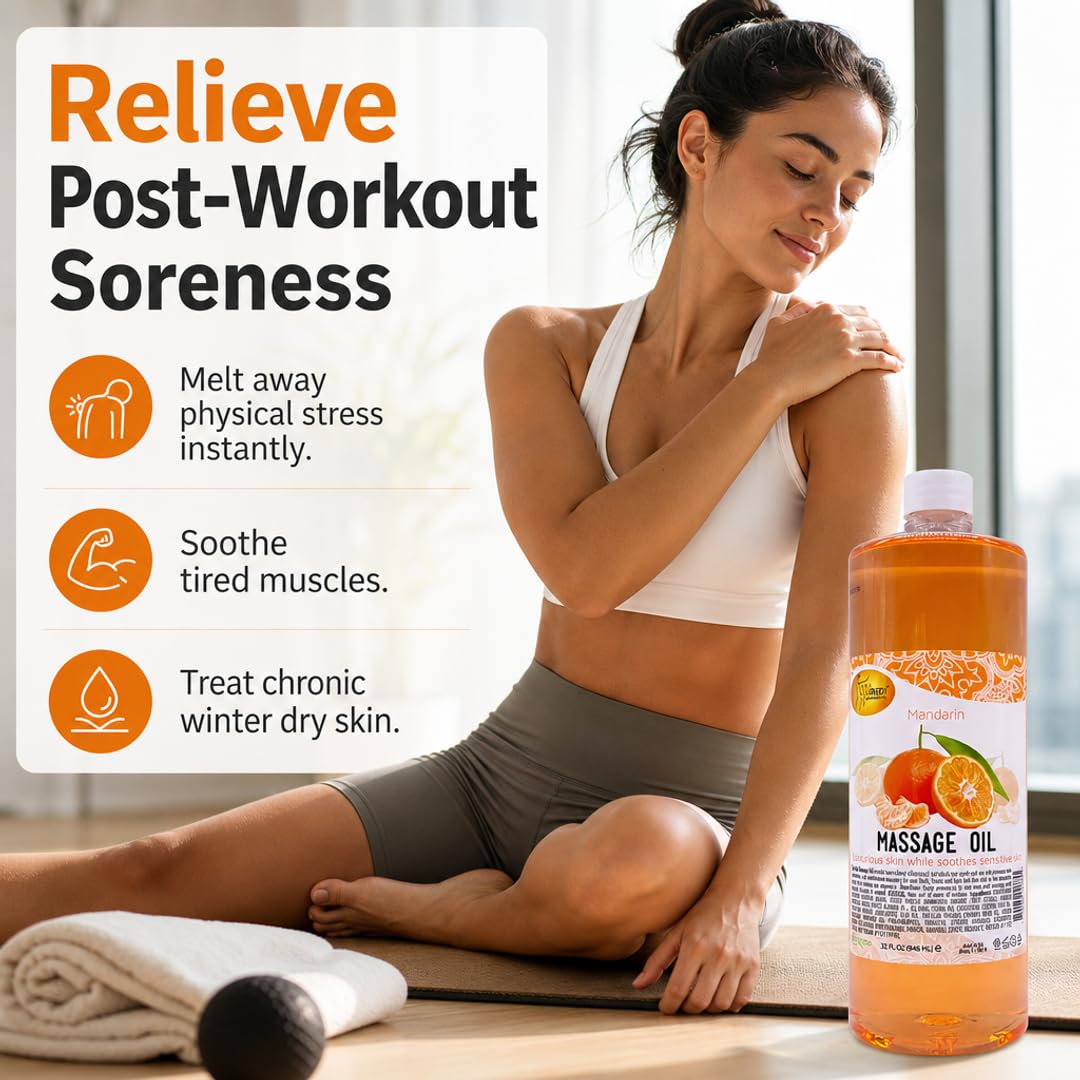 SPA REDI Massage Oil - Soothing Relief for Sore Muscles &amp; Hydrated Skin