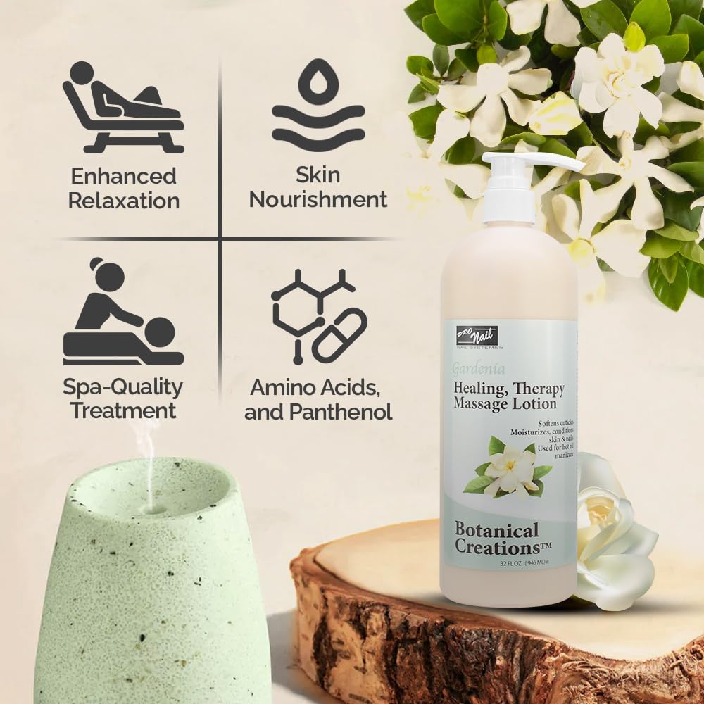 PRO NAIL Healing Therapy Massage Lotion - Nourishes &amp; Moisturizes Skin, Perfect for Pedicure, Manicure &amp; Body Care