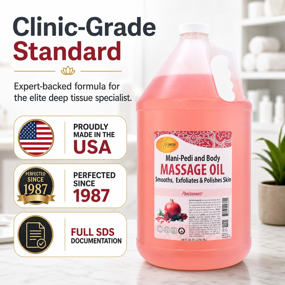 SPA REDI Massage Oil - Soothing Relief for Sore Muscles &amp; Hydrated Skin