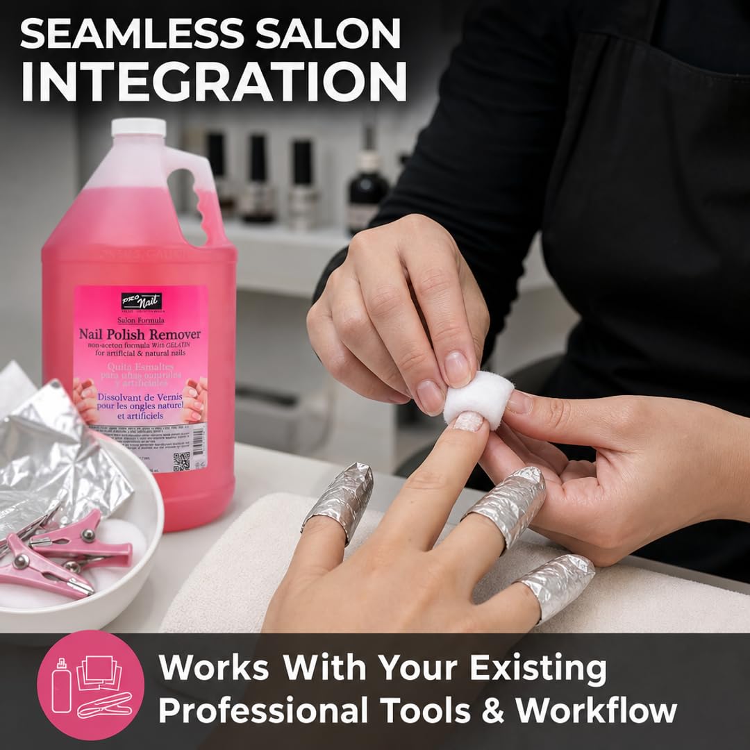 PRO NAIL - Non-Acetone Nail Polish Remover - Professional Strength, Gentle on Nails, Maximum Effectiveness