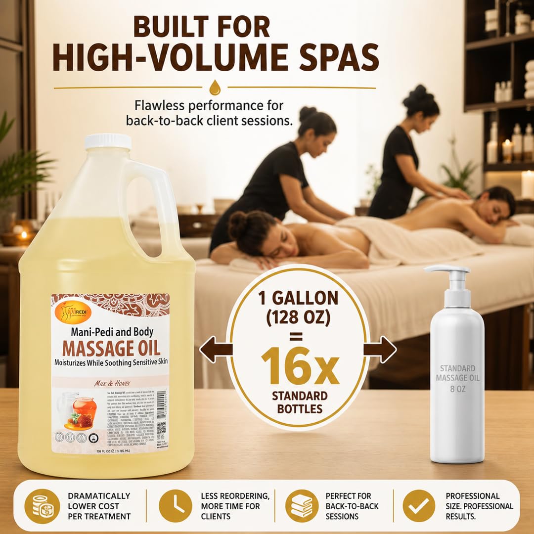 SPA REDI Massage Oil - Soothing Relief for Sore Muscles &amp; Hydrated Skin