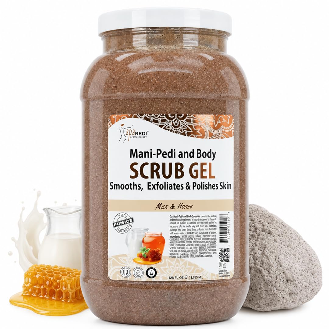 SPA REDI Exfoliating Scrub Pumice Gel - Hydrating Body Exfoliator with Hyaluronic Acid - Refresh & Revitalize