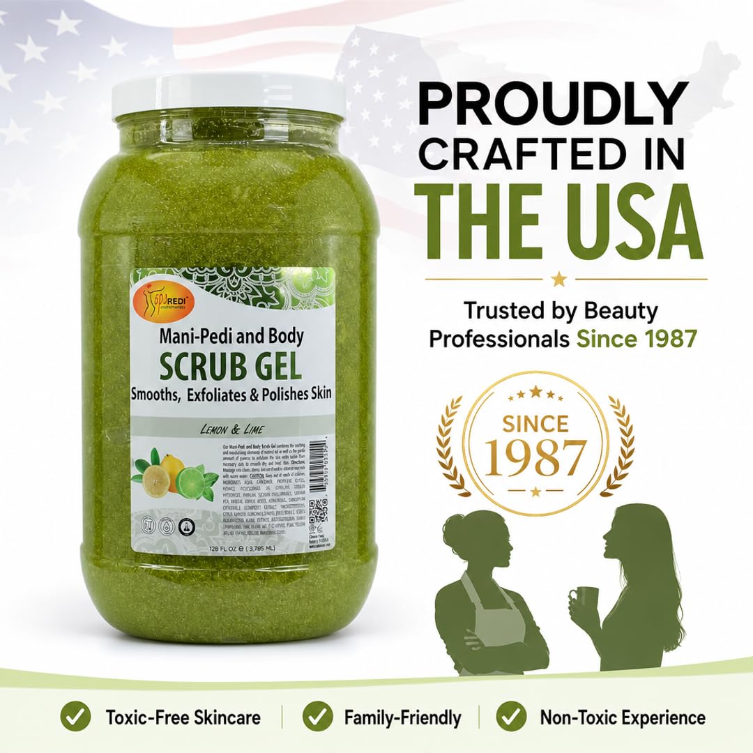 SPA REDI Exfoliating Scrub Pumice Gel - Hydrating Body Exfoliator with Hyaluronic Acid - Refresh &amp; Revitalize
