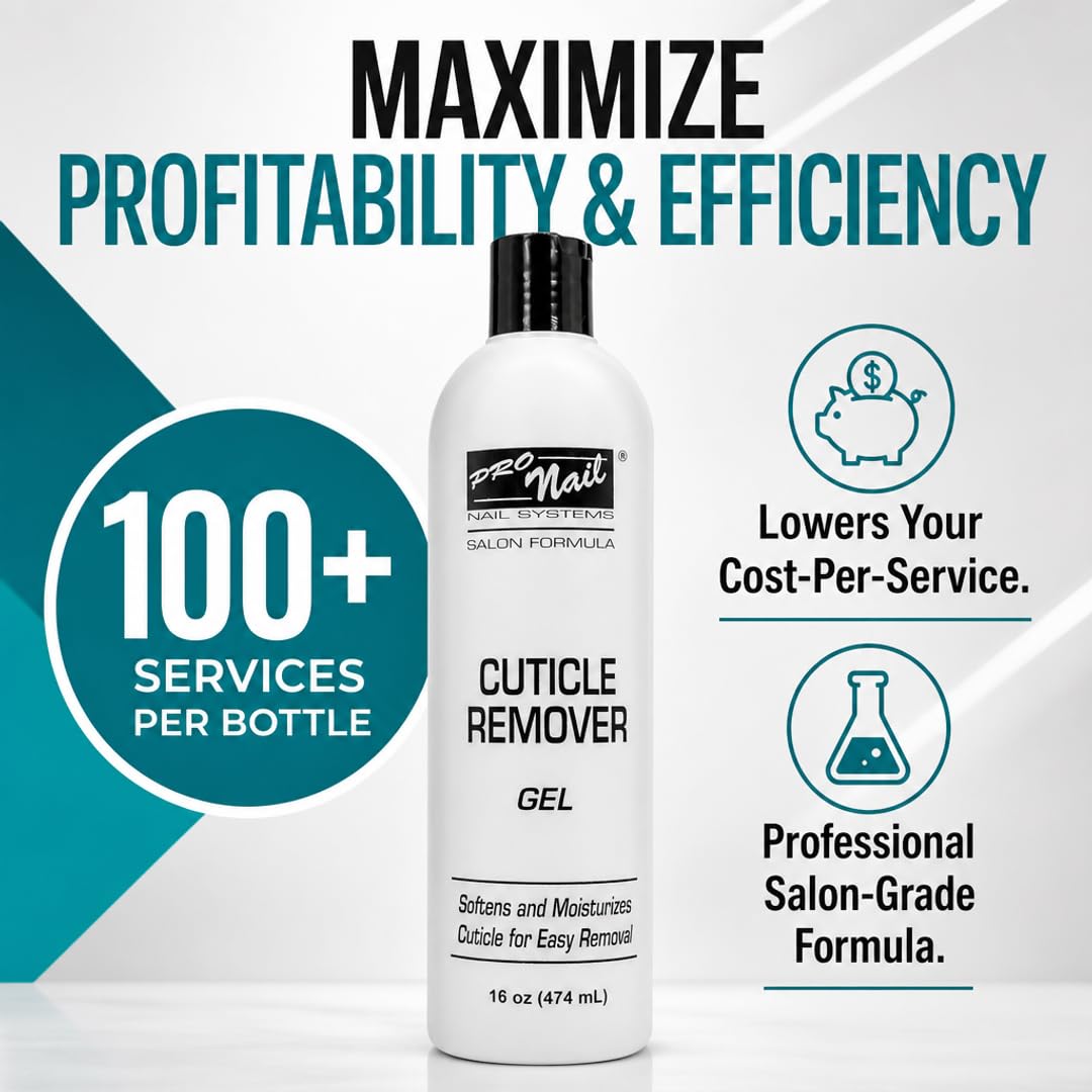 PRO NAIL Cuticle Remover Gel 16 oz for softening and moisturizing