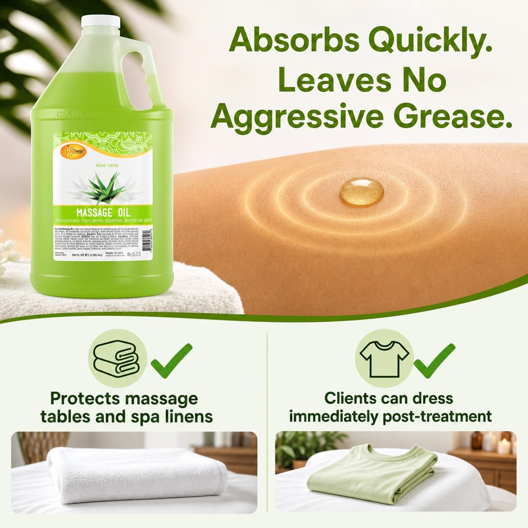 SPA REDI Aloe Vera Massage Oil 128 oz