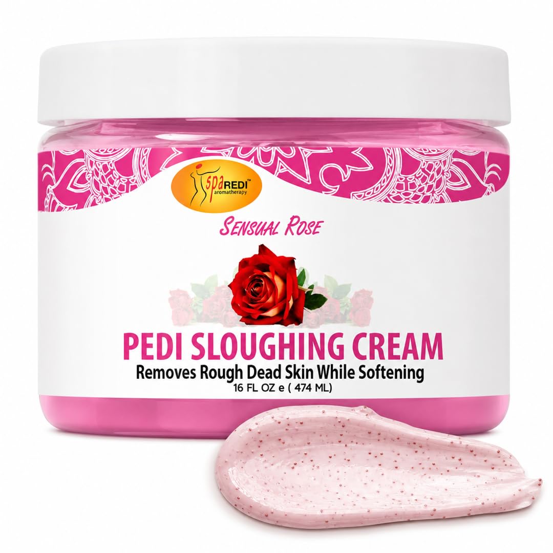 SPA REDI Sensual Rose Foot Cream Sloughing Lotion 16 oz