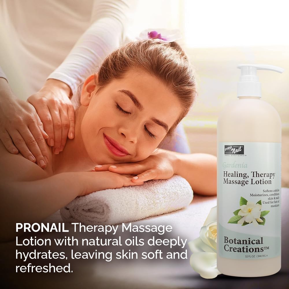 PRO NAIL Healing Therapy Massage Lotion - Nourishes &amp; Moisturizes Skin, Perfect for Pedicure, Manicure &amp; Body Care