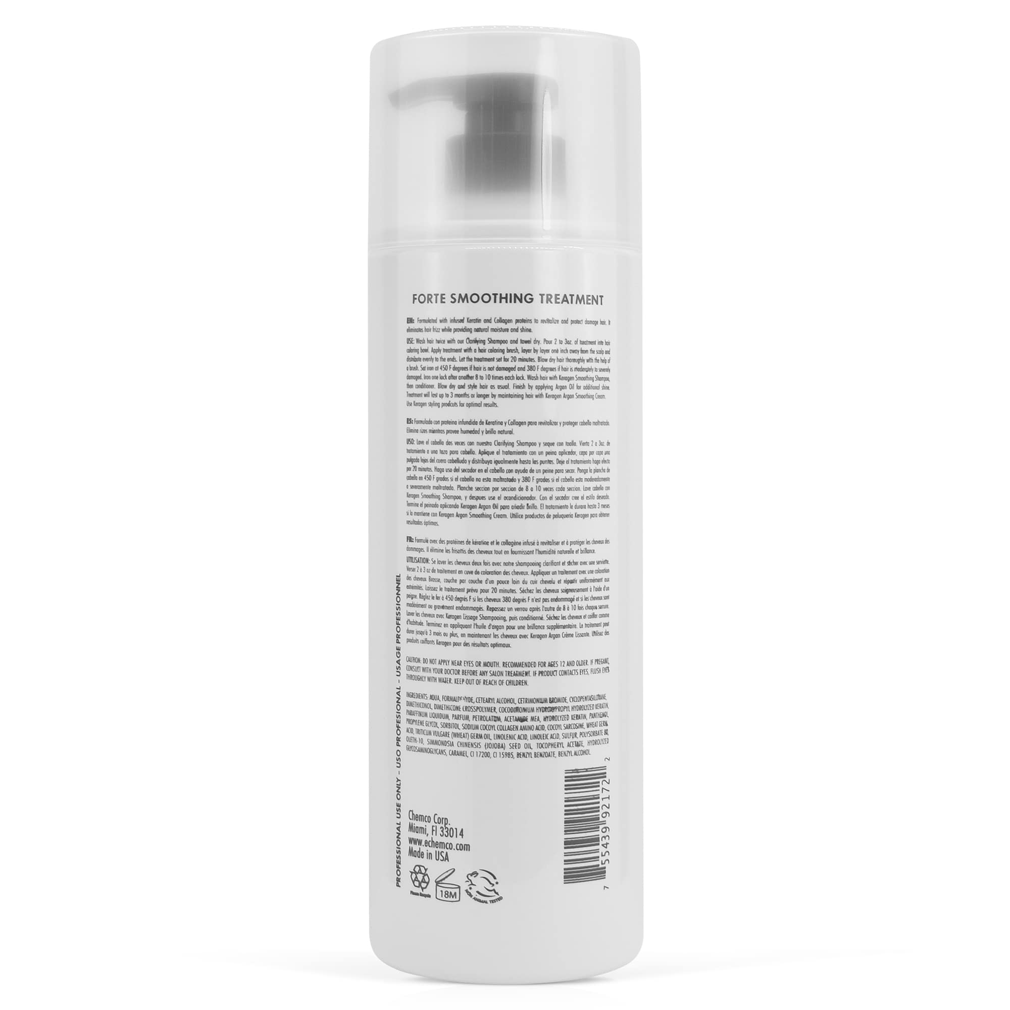 KERAGEN Brazilian Keratin Smoothing Treatment, Blowout Straightening System for Dry &amp; Damaged Hair – Forte, Sulfate-Free – Eliminates Curls &amp; Frizz, Medium to Coarse Hair - Beauty Market Online