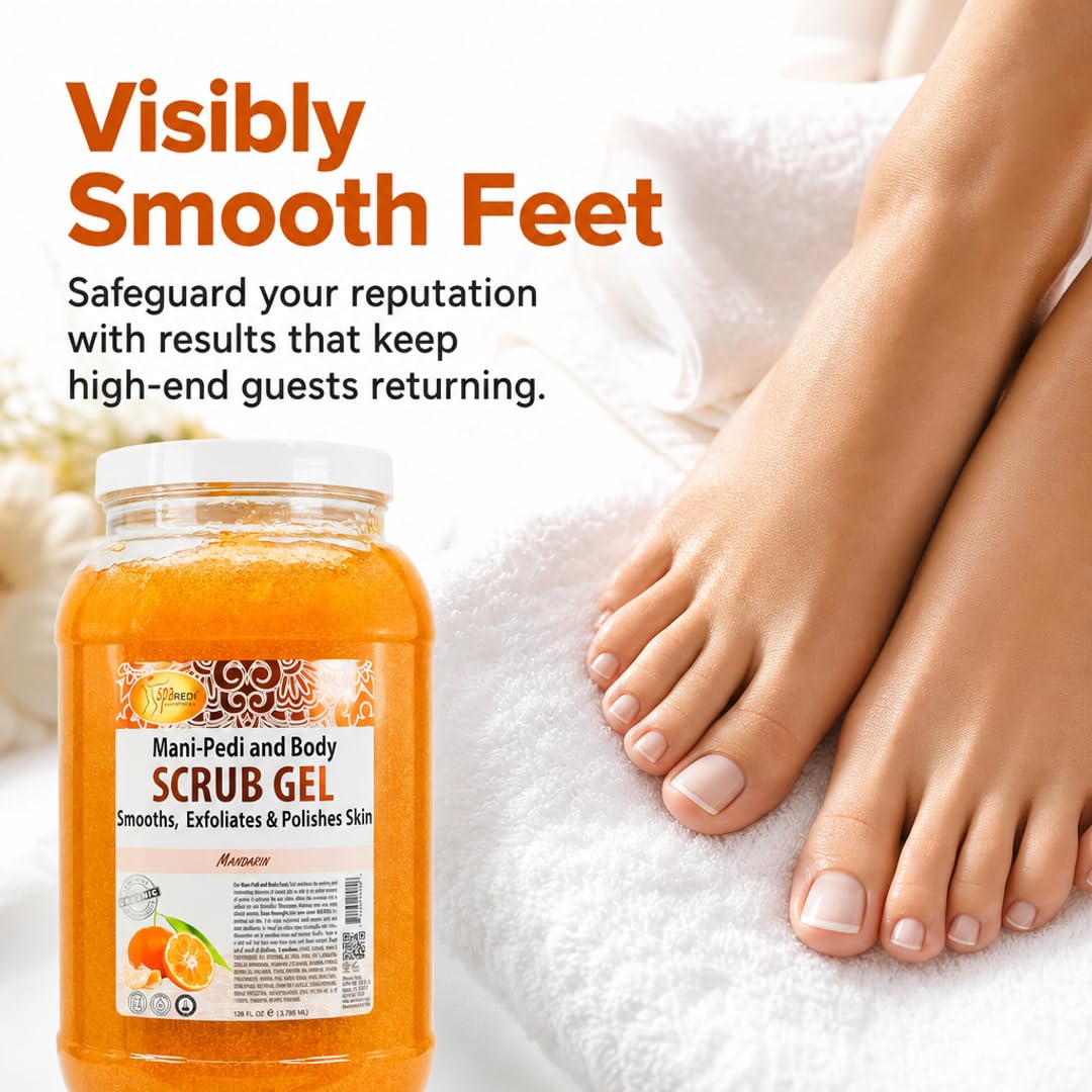 SPA REDI Exfoliating Scrub Pumice Gel - Hydrating Body Exfoliator with Hyaluronic Acid - Refresh &amp; Revitalize