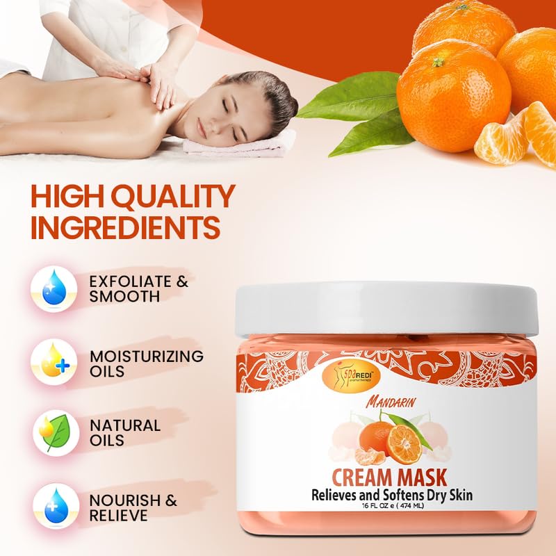 SPA REDI Body &amp; Foot Cream Mask - Hydrating &amp; Refreshing for Tired Skin
