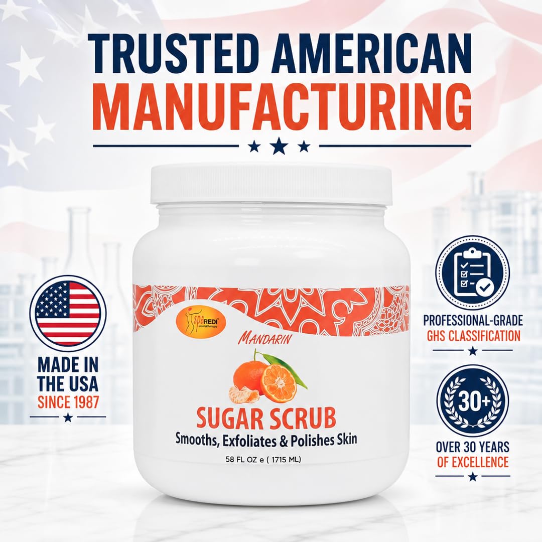SPA REDI Sugar Body Scrub - Exfoliating &amp; Moisturizing for Smooth, Fresh Skin