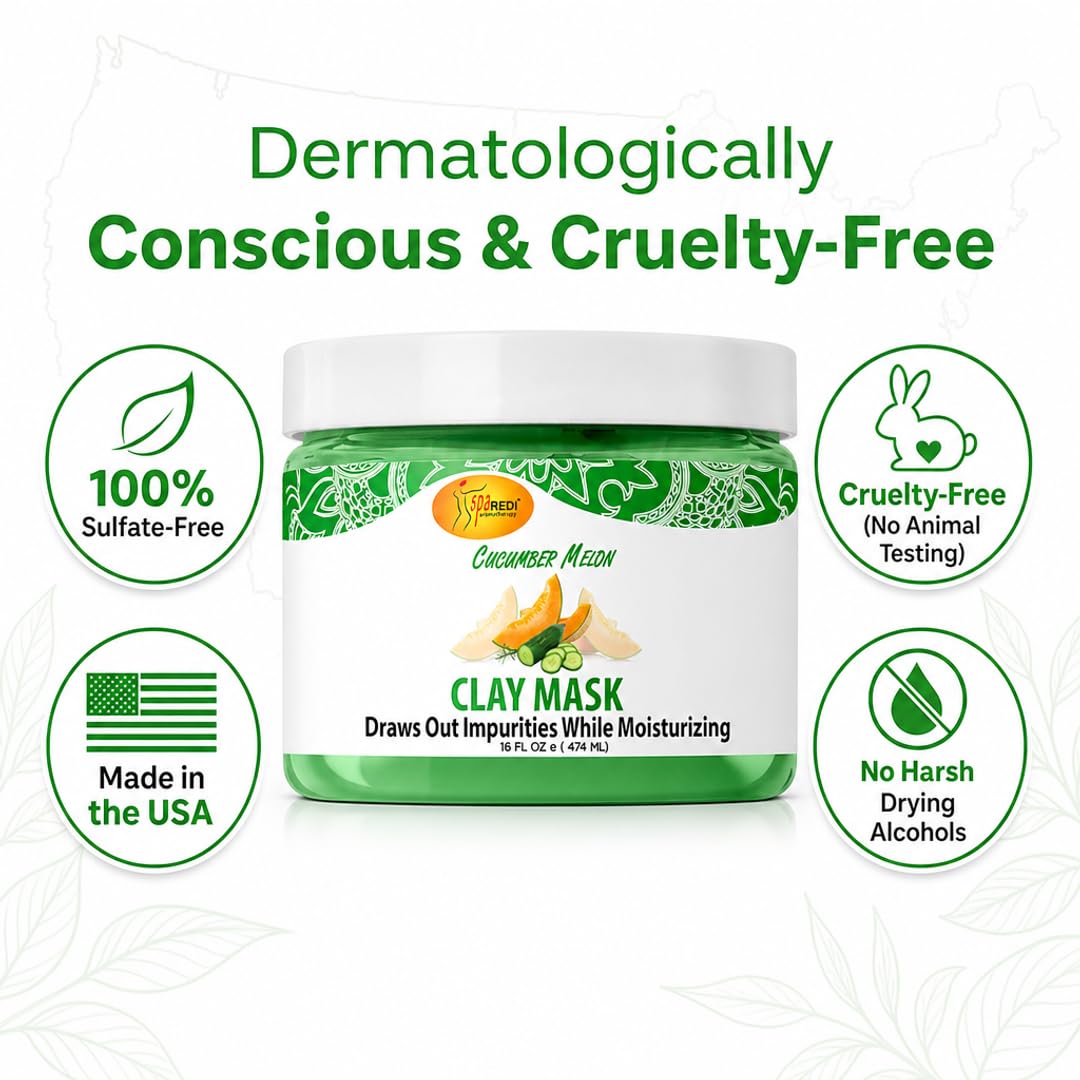 SPA REDI Clay Mask - Detoxifying, Hydrating &amp; Pore Purifying for Body and Pedicure