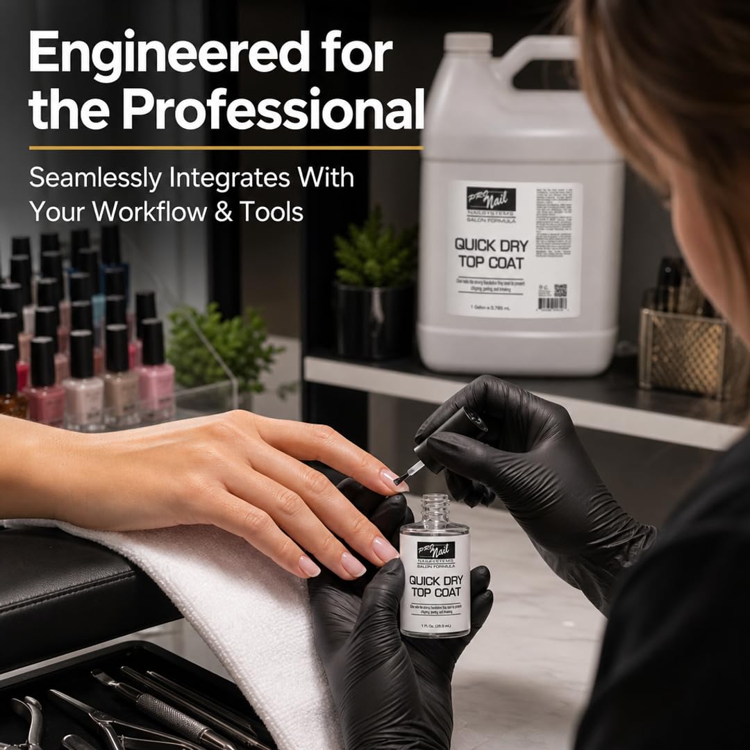 PRO NAIL - Quick Dry Nail Polish Top Coat - Professional Strength, Fast Dry, High Gloss Shine
