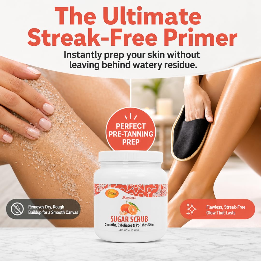 SPA REDI Sugar Body Scrub - Exfoliating &amp; Moisturizing for Smooth, Fresh Skin
