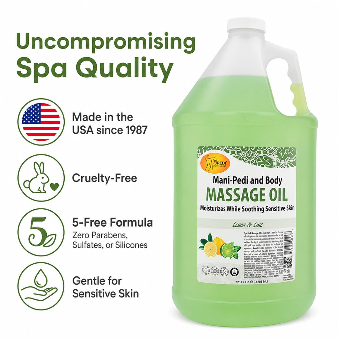SPA REDI Massage Oil - Soothing Relief for Sore Muscles &amp; Hydrated Skin