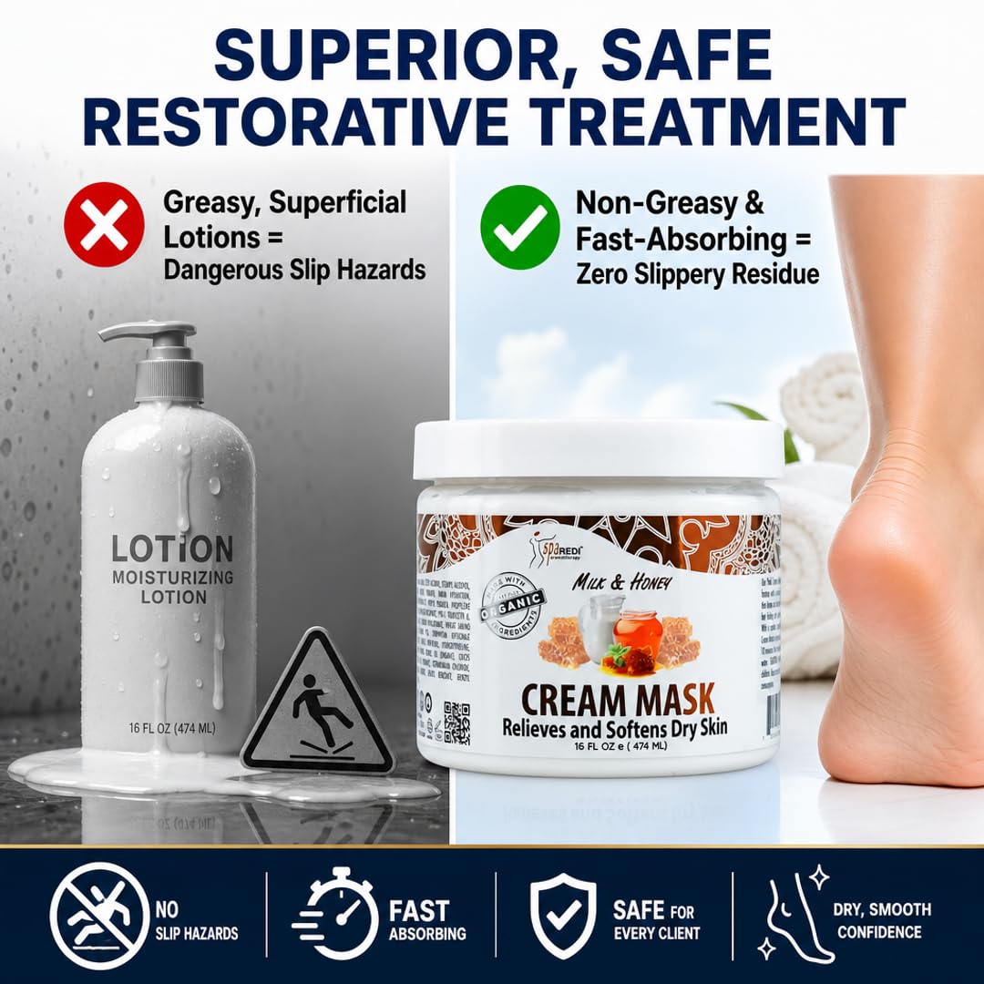 SPA REDI Body &amp; Foot Cream Mask - Hydrating &amp; Refreshing for Tired Skin
