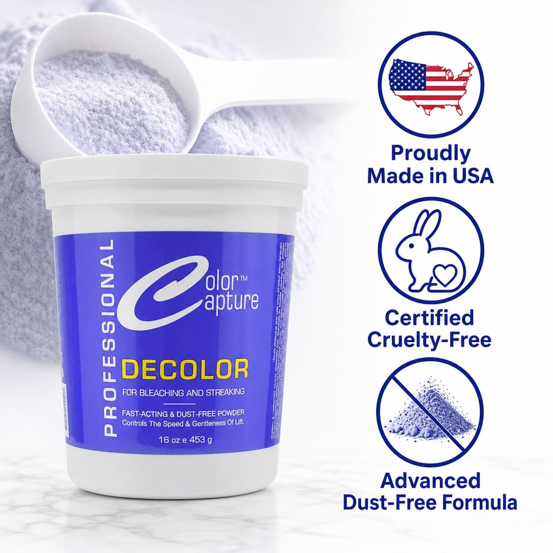 COLOR CAPTURE Hair Bleach Powder - Blue - For Bleaching &amp; Streaking - Professional Use - Beauty Market Online