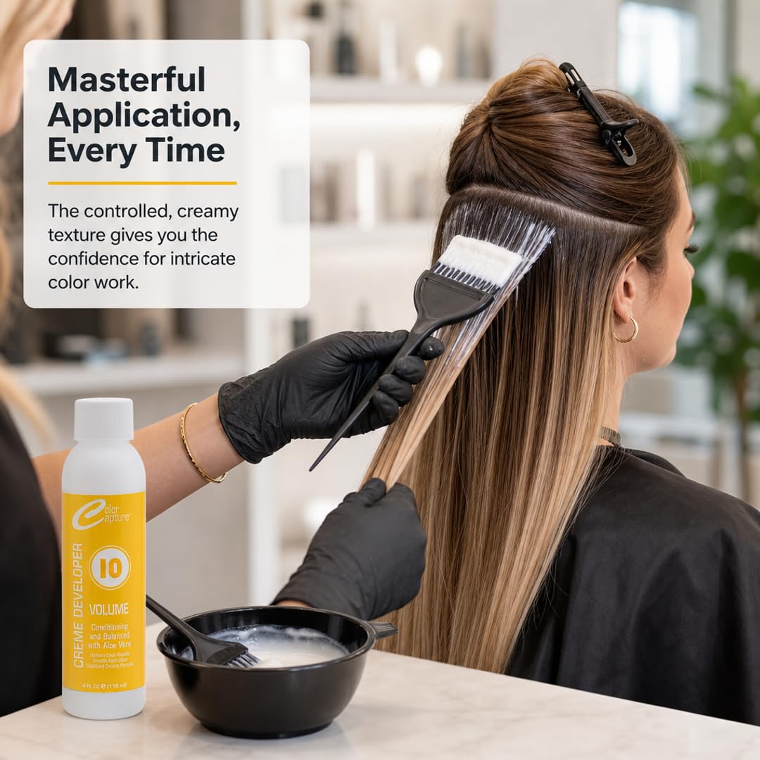 COLOR CAPTURE - Cream Developer, Hair Color Enhancer - Provides Consistent, Vibrant Results for Professional Coloring