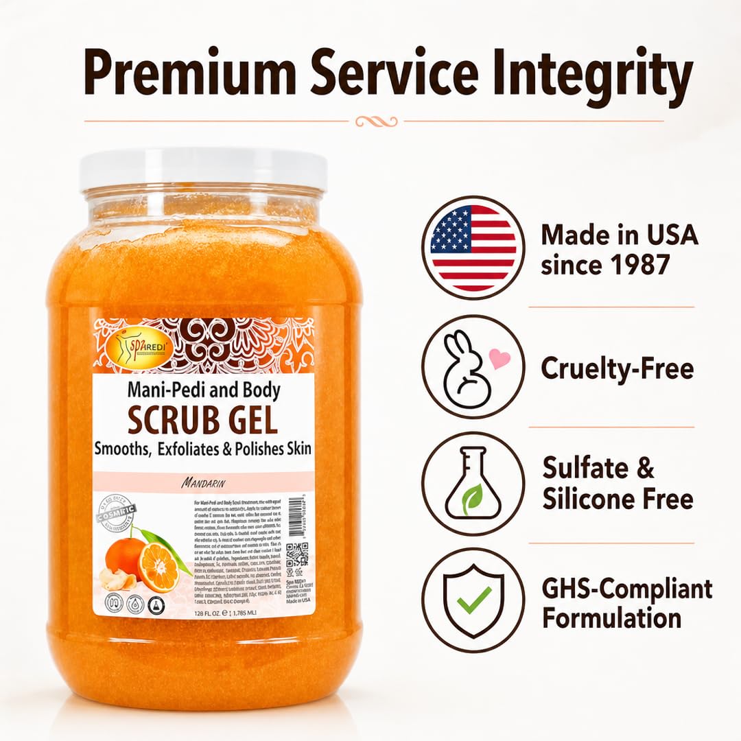 SPA REDI Exfoliating Scrub Pumice Gel - Hydrating Body Exfoliator with Hyaluronic Acid - Refresh &amp; Revitalize