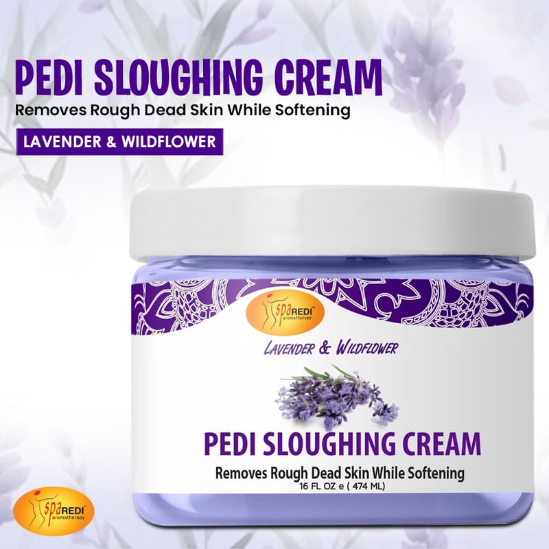 SPA REDI Foot Cream - Lavender &amp; Wildflower - Exfoliate &amp; Soothe - 16 oz