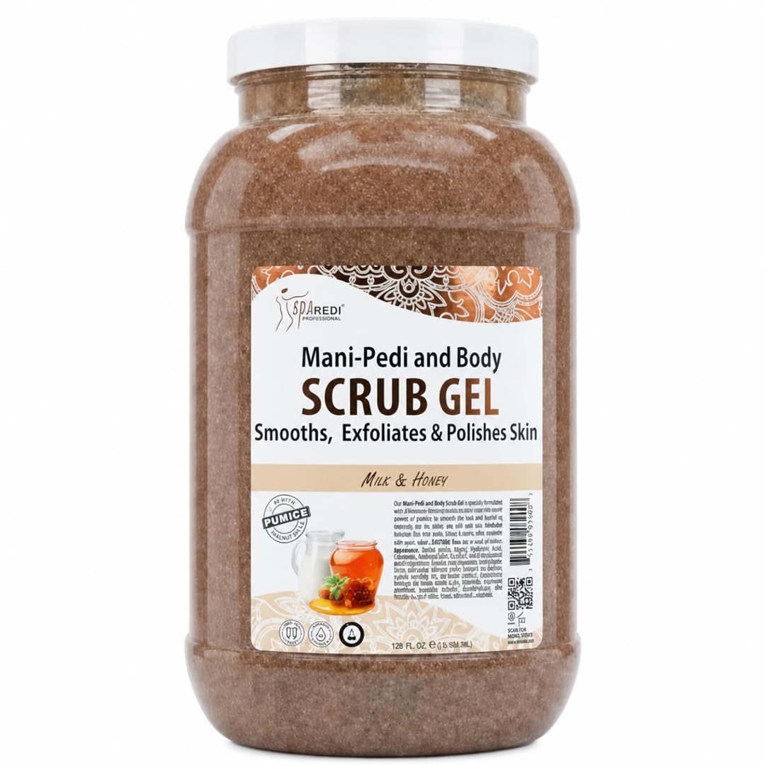 SPA REDI Exfoliating Scrub Pumice Gel - Hydrating Body Exfoliator with Hyaluronic Acid - Refresh &amp; Revitalize