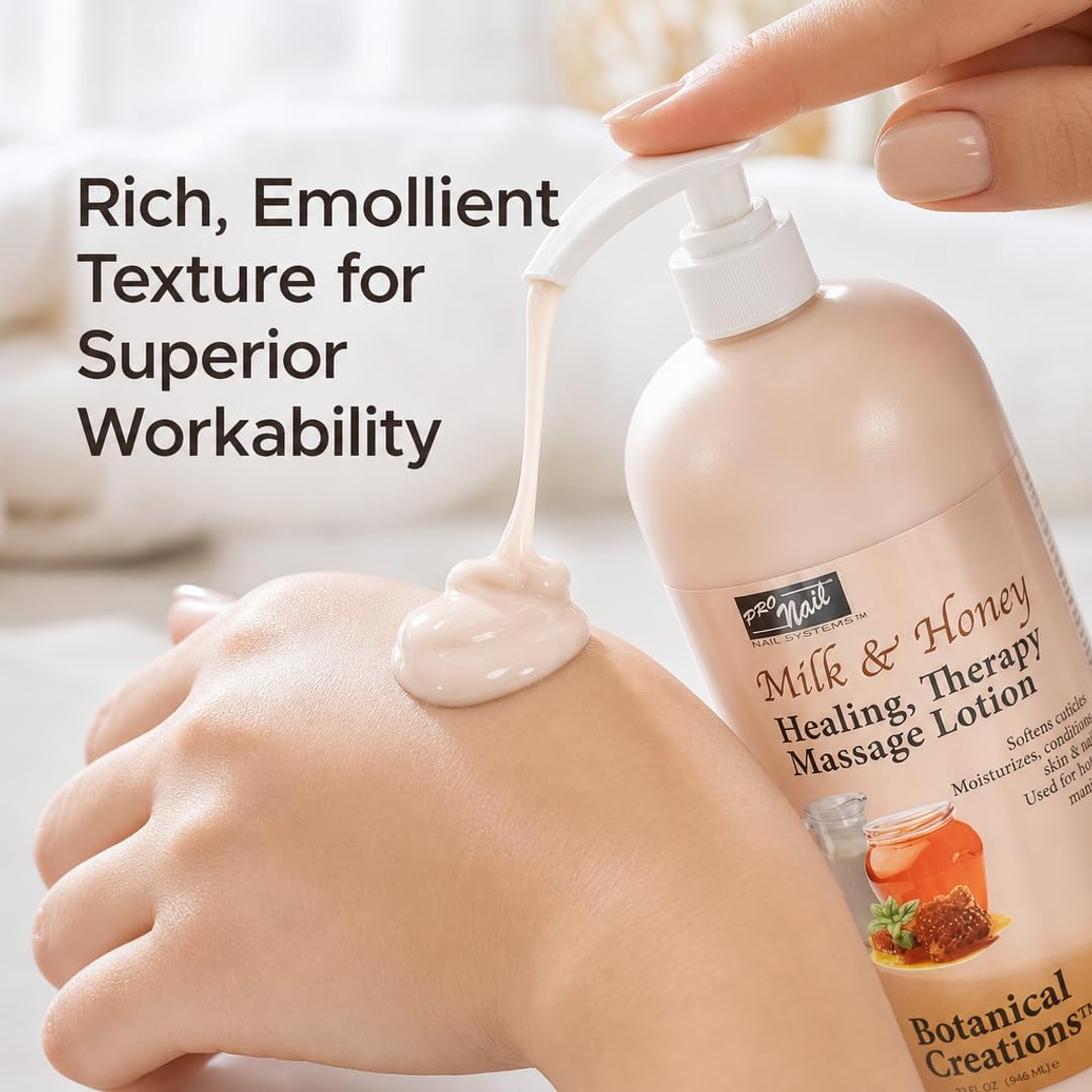 PRO NAIL Healing Therapy Massage Lotion - Nourishes &amp; Moisturizes Skin, Perfect for Pedicure, Manicure &amp; Body Care
