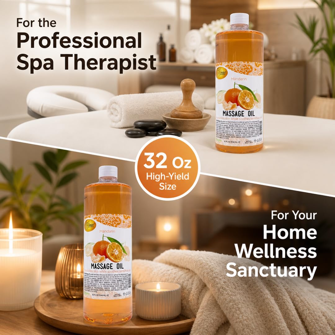 SPA REDI Massage Oil - Soothing Relief for Sore Muscles &amp; Hydrated Skin