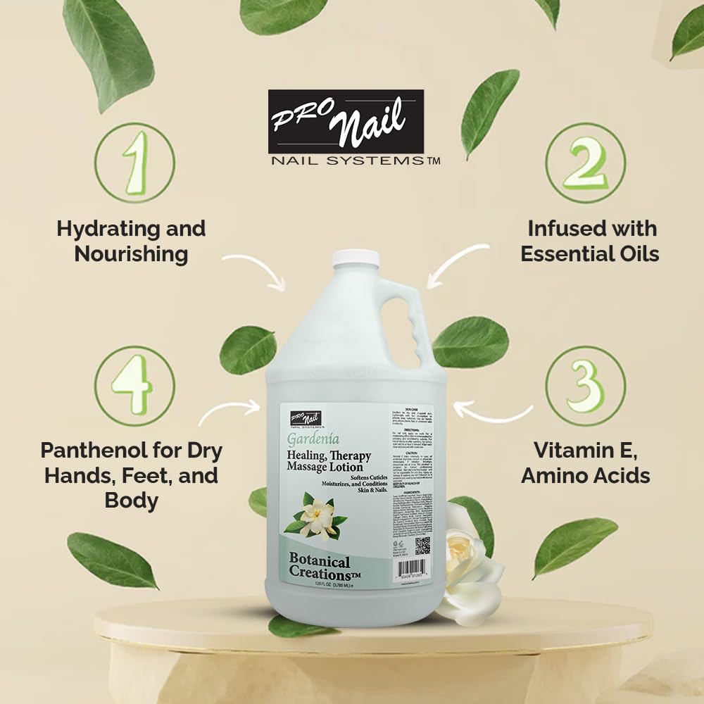 PRO NAIL Healing Therapy Massage Lotion - Nourishes &amp; Moisturizes Skin, Perfect for Pedicure, Manicure &amp; Body Care