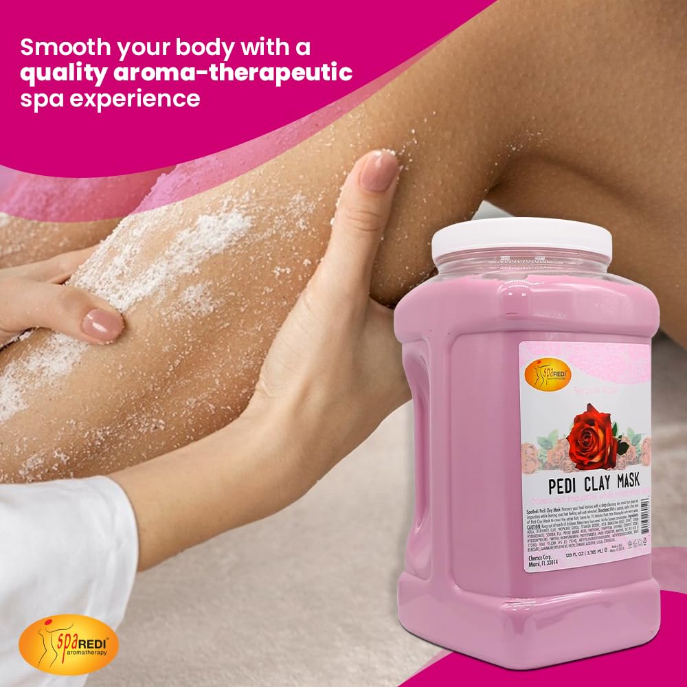 SPA REDI Clay Mask - Detoxifying, Hydrating &amp; Pore Purifying for Body and Pedicure
